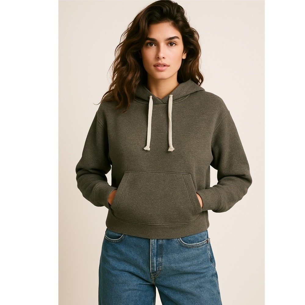 PINK Victoria's Secret Gray Fleece Lined Hoodie Sweatshirt Casual Comfy Sz Small